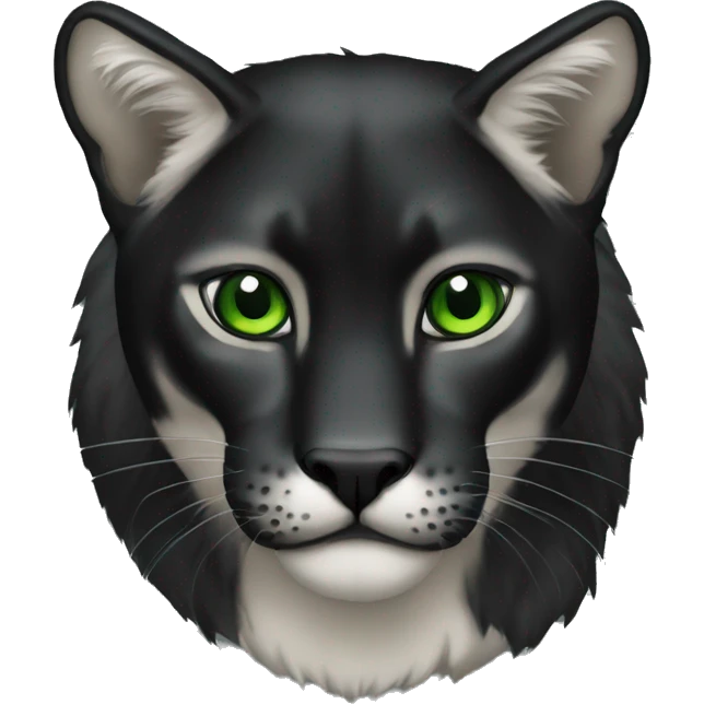 Animal pantera negra con ojos verdes emoji