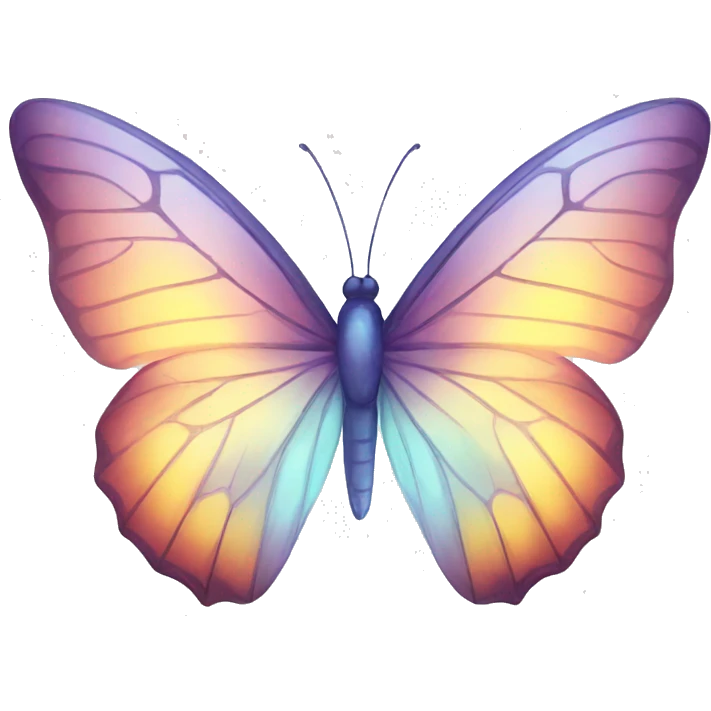 Crystal butterfly emoji