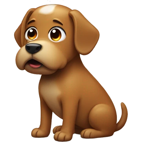 Dog pooping  emoji