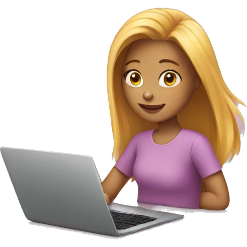  girl on laptop emoji