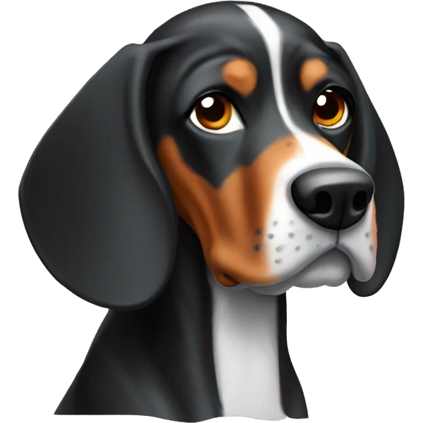 Block coonhound emoji