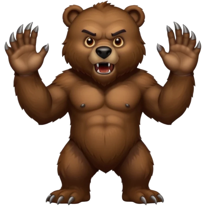 werebear with claws out emoji