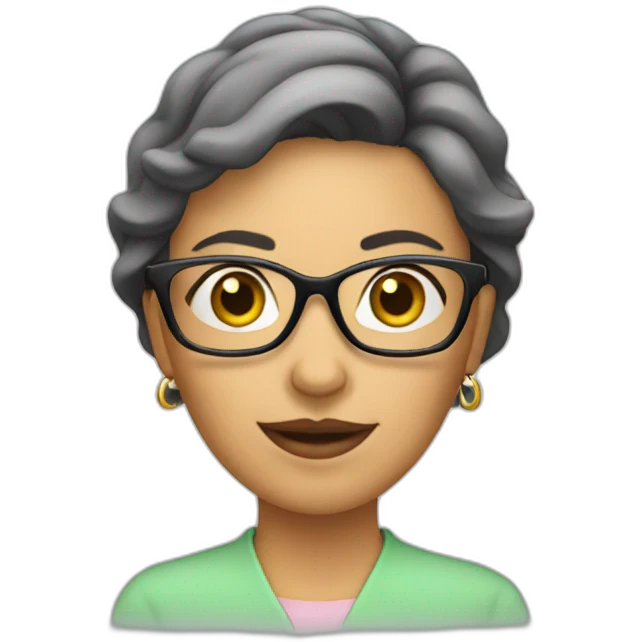 lady with glasses driving emoji