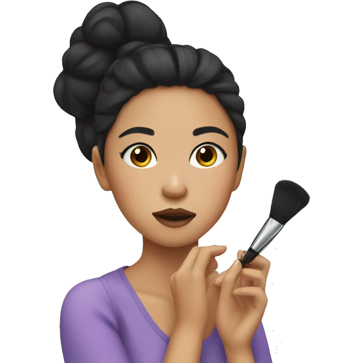filipino girl doing makeup emoji