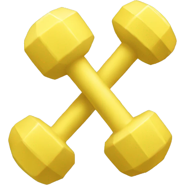 LIGHT YELLOW dumbell emoji