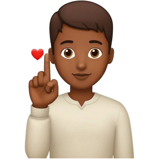 Man making Finger Heart  emoji