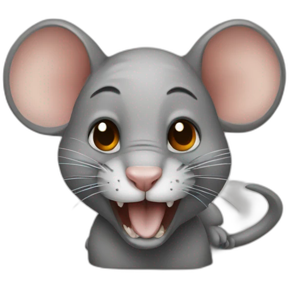 rat with elephant nose and tiger eye emoji