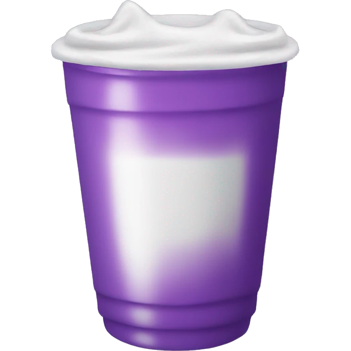 Double cup white of purple drink emoji