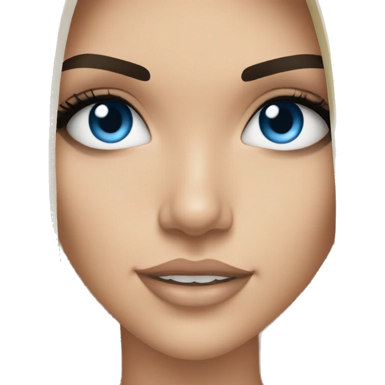 Kendall Jenner with blue eyes  emoji