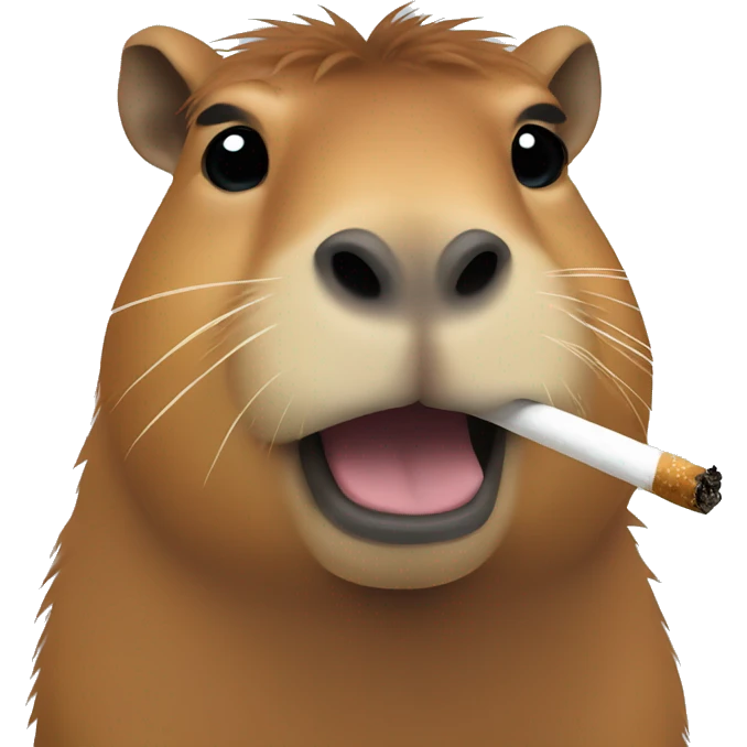 Capybara smoking emoji