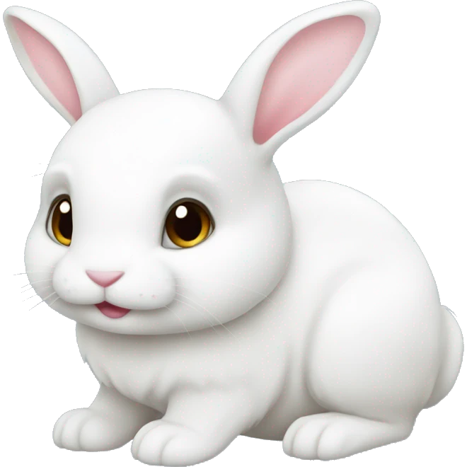 white bunny cute (only head) emoji