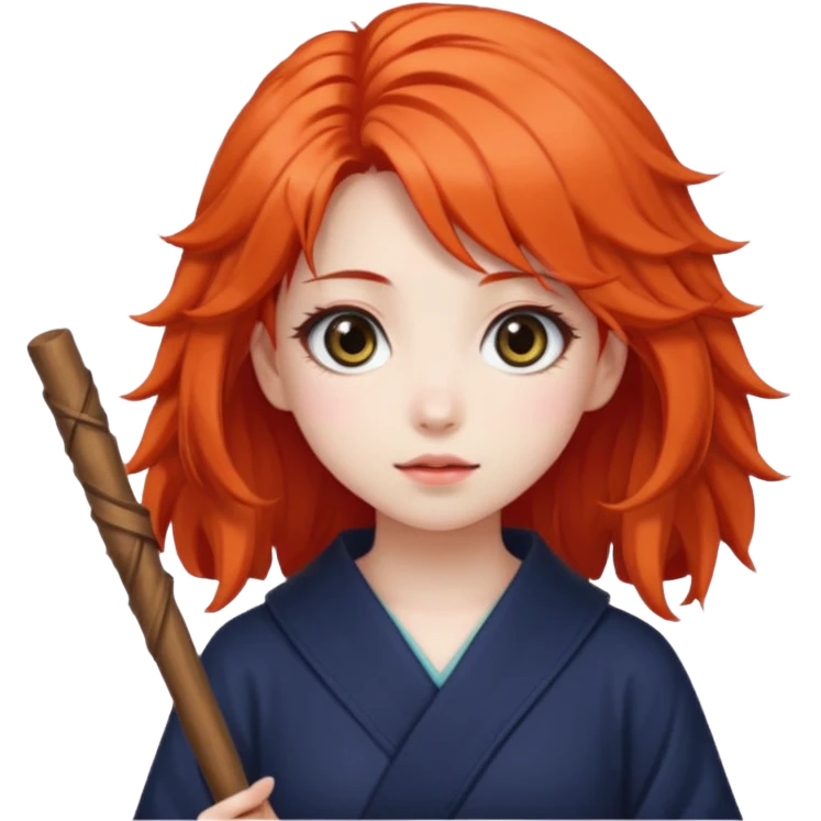 Japanese anime girl sticks emoji