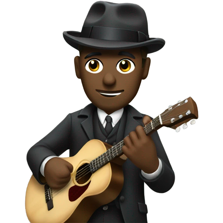 Peaky blinder playing guitar emoji