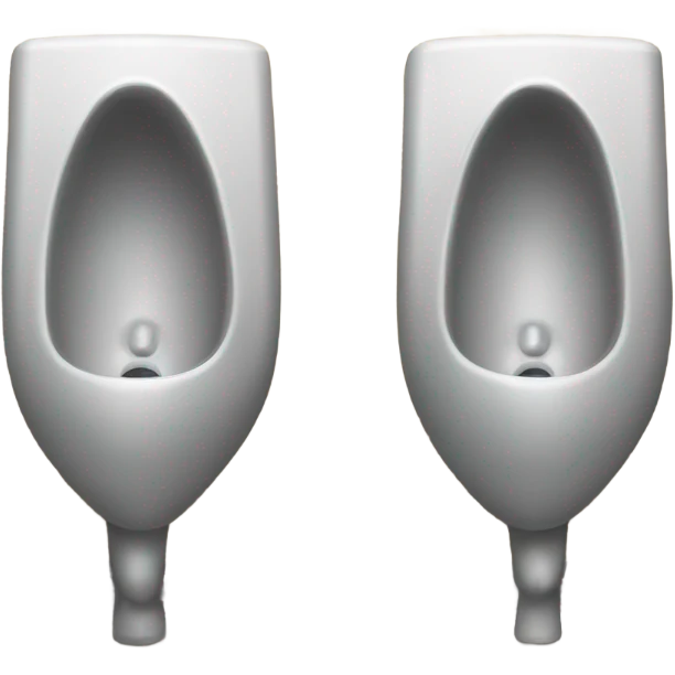 Two urinals in restroom  emoji