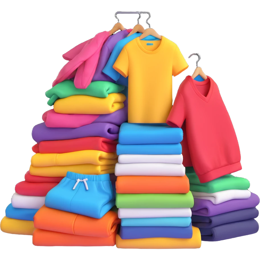 pile of fashionable clothes emoji