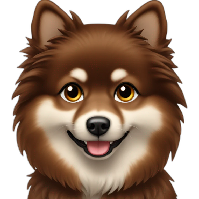 Spitz chocolate dark with brown seated emoji
