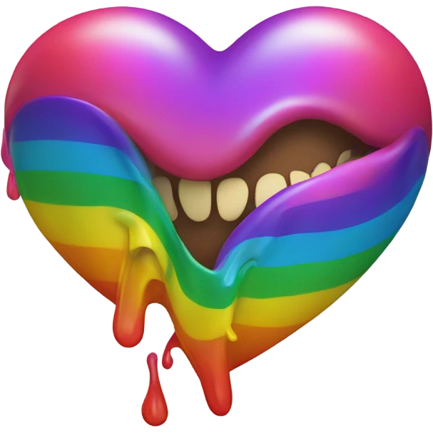Heart with rainbow coming out mouth  emoji