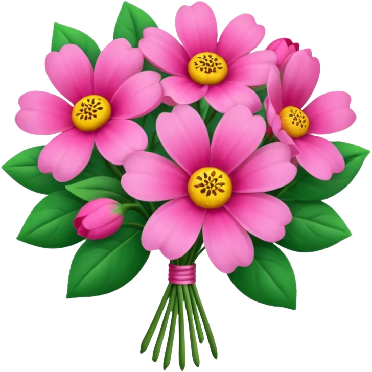 Valentines Day pink flowers emoji
