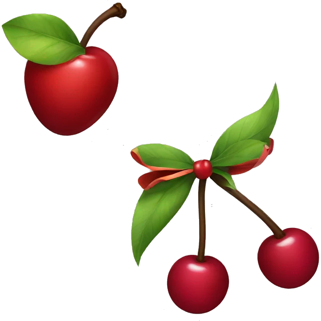 Cherry and bow  emoji
