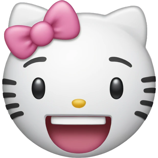 hello kitty laugh emoji