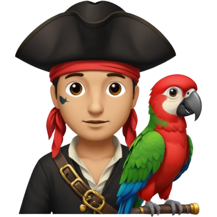 pirate and parrot emoji