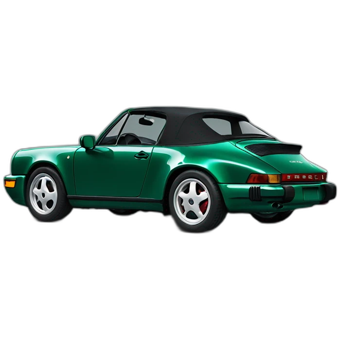 dark green Porsche 964 convertible emoji
