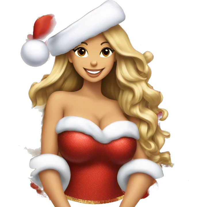 Mariah Carey 1994 Christmas album cover.  emoji