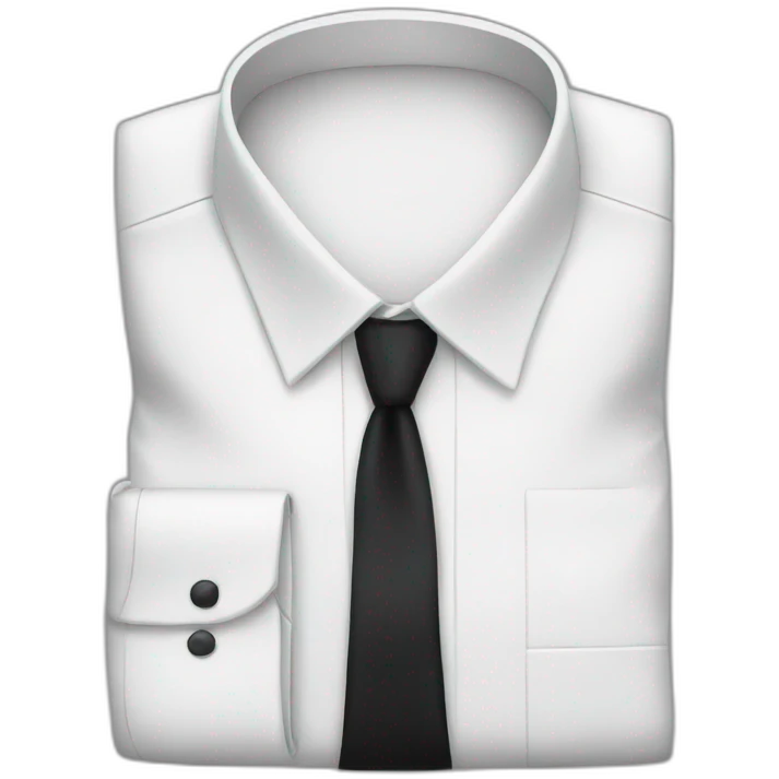 White shirt with a black tie emoji