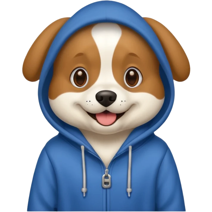 Dog wearing a hoodie emoji