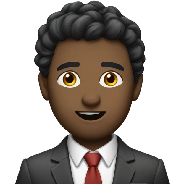 Amos newsome wearing a suit saying excuse me while pushing someone emoji