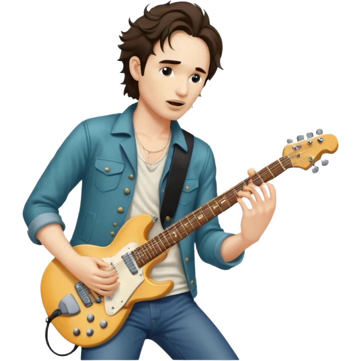 jeff buckley playing electric guitar while singing emoji
