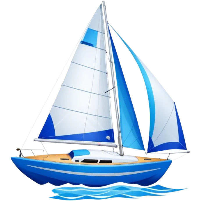 Sailboat - Sunfish (Model Year: 2021) (Iconic colour: Bright sail with blue and white) emoji
