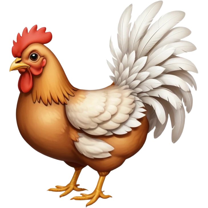 Chicken with a human butt emoji