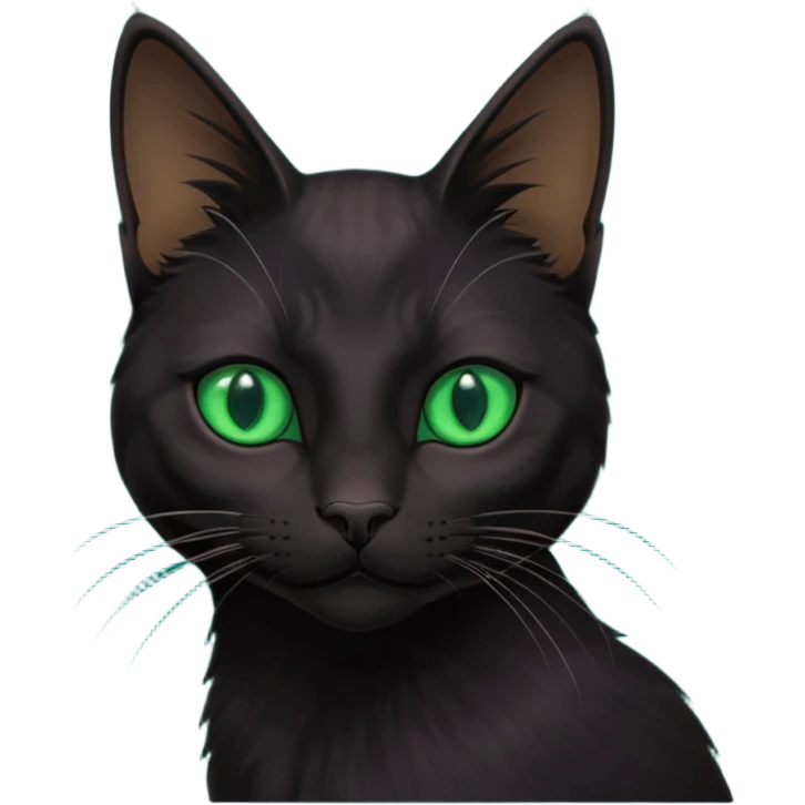 black cat side emoji
