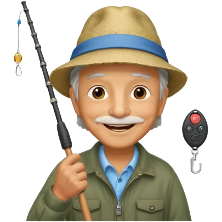 Открытка С Днем рождения дедушке. ему 72 года. без текста. тема авто и рыбалка. emoji