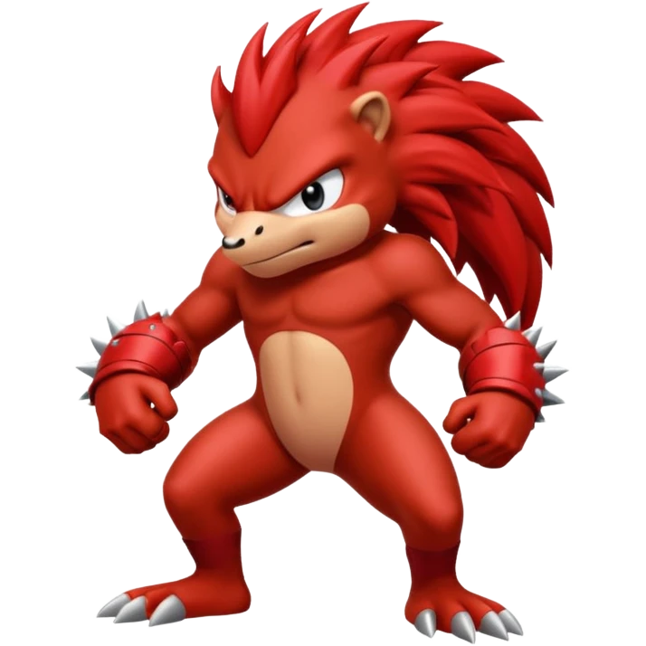 Sonic the hedgehogs friend knuckles a red animal  emoji