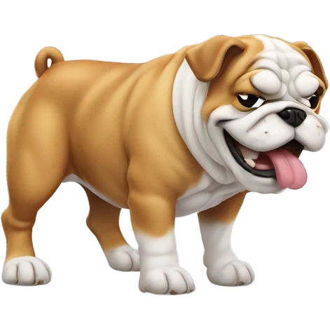 Bulldog farting emoji