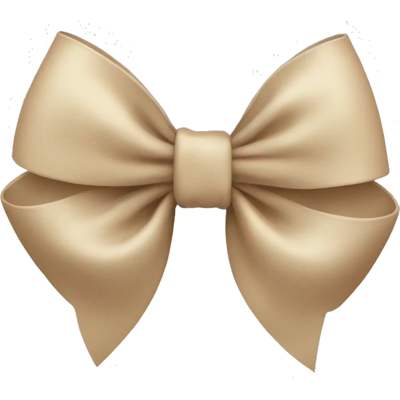 Beige bow emoji