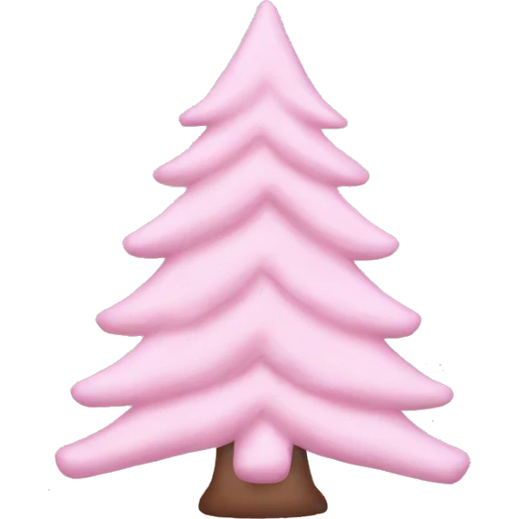 Baby pink aesthetic Christmas tree emoji