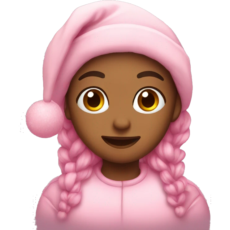 Cute pink christmas emoji