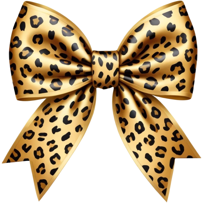 Leopard print bow emoji