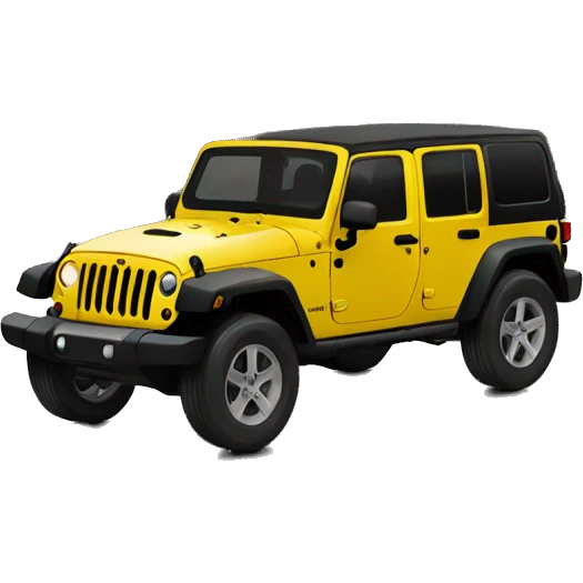 Yellow jeep wrangler  emoji