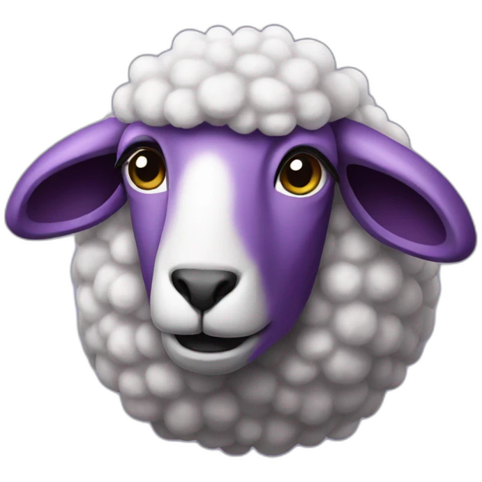 purple-sheep emoji