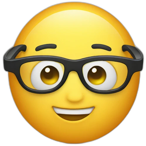 Happy tear with glasses emoji