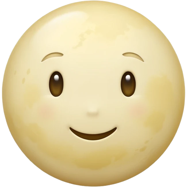 Venus planet emoji, pale yellowish-white sphere, dense foggy atmosphere, smooth and featureless, simple and round emoji