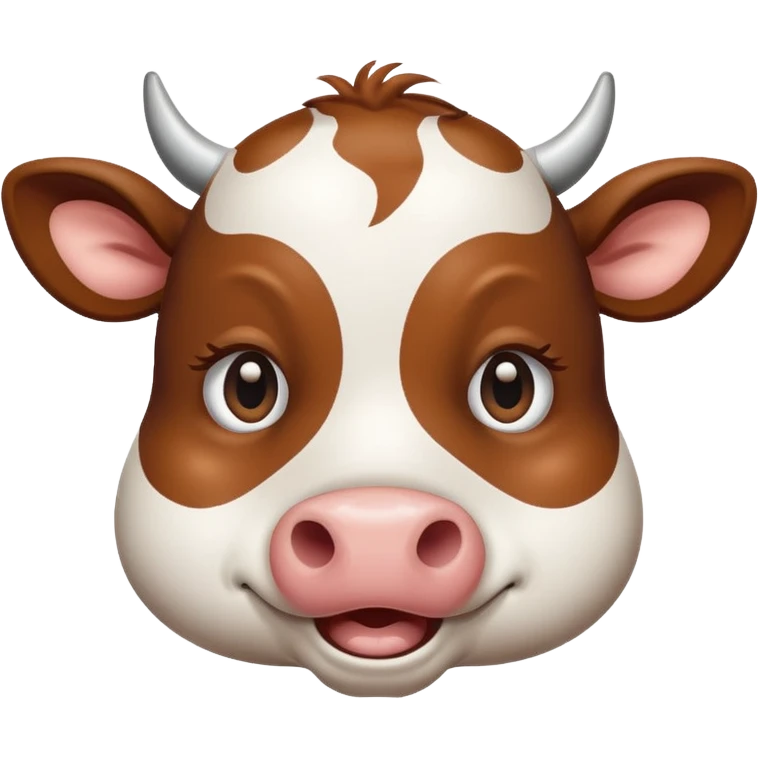 Cow winking emoji
