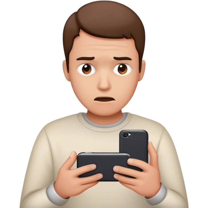 person addicted to smartphone emoji