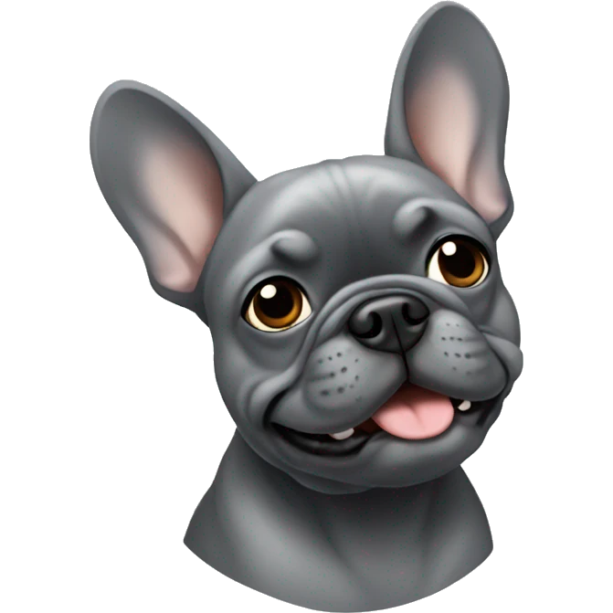 grey frenchie emoji
