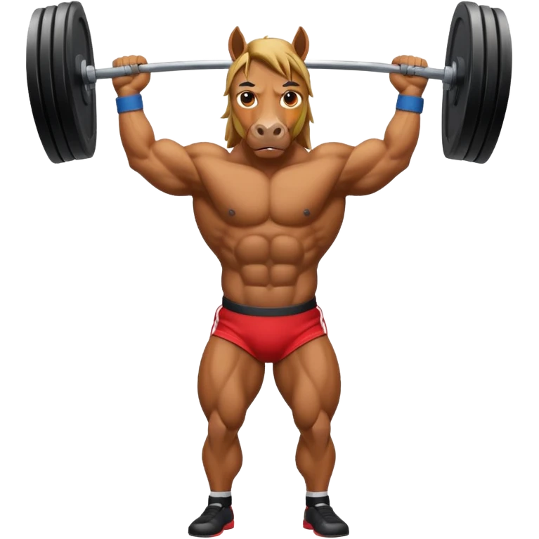 weightlifting horse emoji