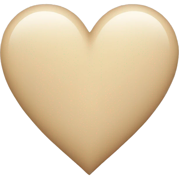 beige heart emoji